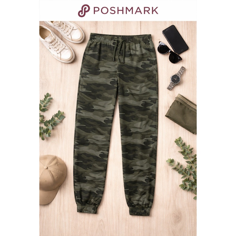 Wild Fable Women's Green Camo Fleece Sweatpants S New With Tags